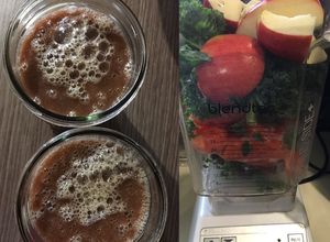 Una foto de Batido de Papaya-Col Rizada-Manzana (smoothie)