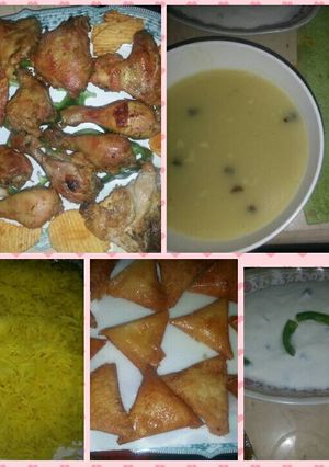 صورة لوصفة فراخ مشويه بالفرن ورز بالكاري