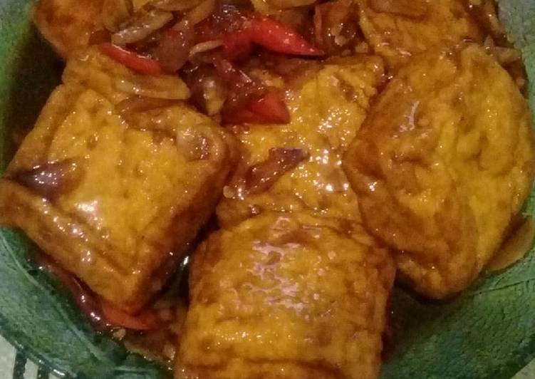 Tahu goreng saus tiram sederhana