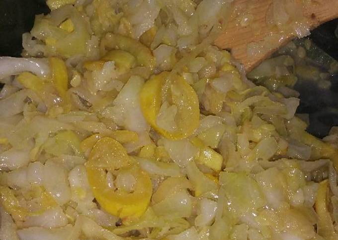 Steps to Prepare Ultimate Yellow Squash and Cabbage