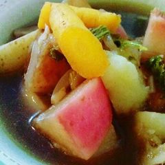 A picture of Vegetable Balsamic Vinegar Soup.