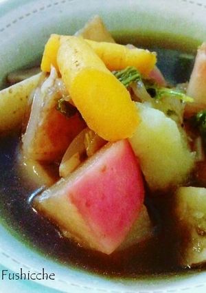 A picture of Vegetable Balsamic Vinegar Soup.