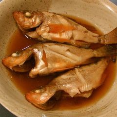 A picture of Japanese Stewed Rockfish (Mebaru no Nitsuke).