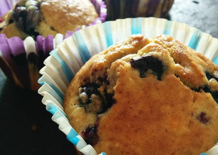 Recipe of Award-winning Blueberry and Cheese Muffins