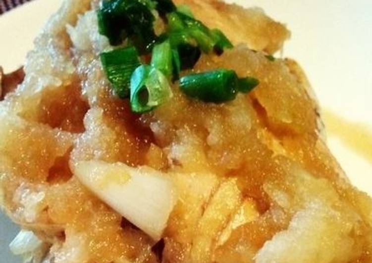 Recipe of Award-winning Pan-fried Mackerel with Grated Onion Sauce
