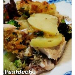 A picture of Fish and Potato Casserole with Herbed Breadcrumbs.