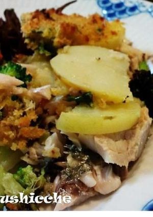 A picture of Fish and Potato Casserole with Herbed Breadcrumbs.