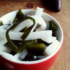 A picture of Daikon Radish and Wakame Stem Salad with Sweet Miso.