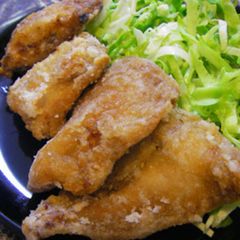 A picture of Ginger and Garlic Mackerel Fritters (Saba no Tatsuta-age).