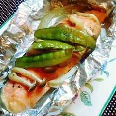 Foil Grilled Salmon A picture of Foil Grilled Salmon.