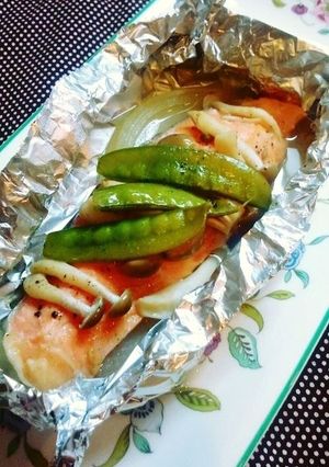 A picture of Foil Grilled Salmon.