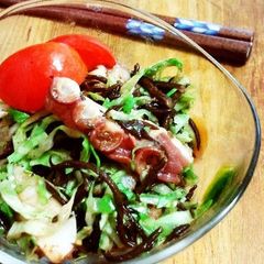 A picture of Marinated Seaweed and Octopus Salad.