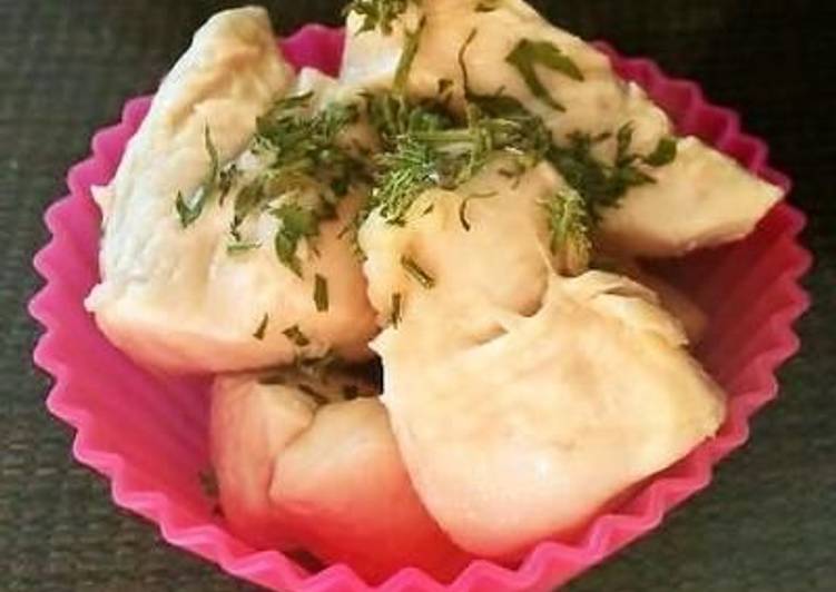 Simple Way to Make Quick Steamed Chicken with Mayo-Miso Sauce