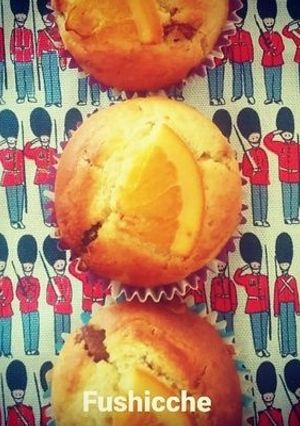 A picture of Olive Oil Muffins with Chocolate Chunks.