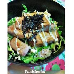 A picture of Japanese-style Loco Moco with Mahi Mahi.