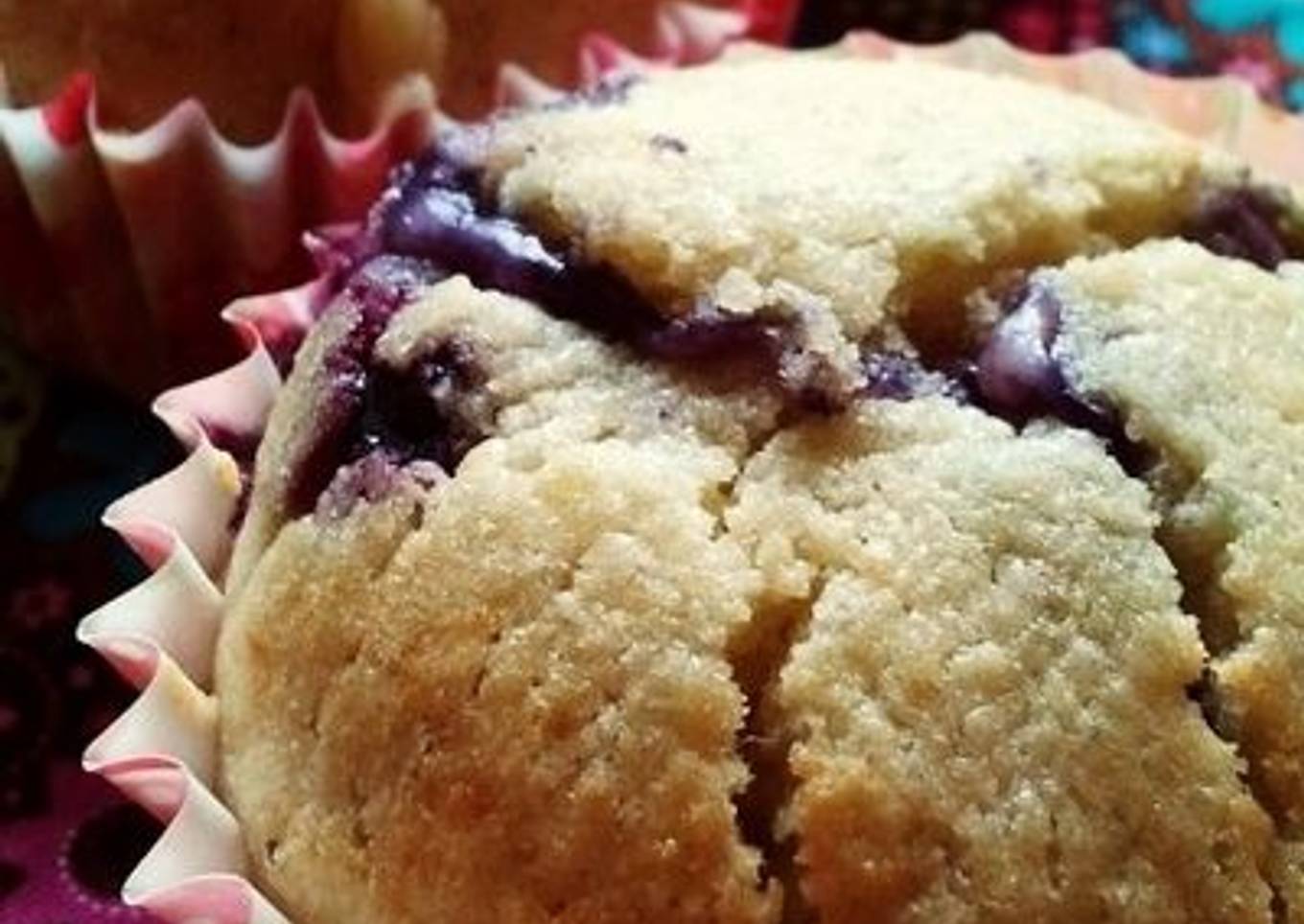 Blueberry, Cheese and Okara Muffins