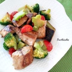 A picture of Mackerel, Broccoli and Garlic Stir-Fry.