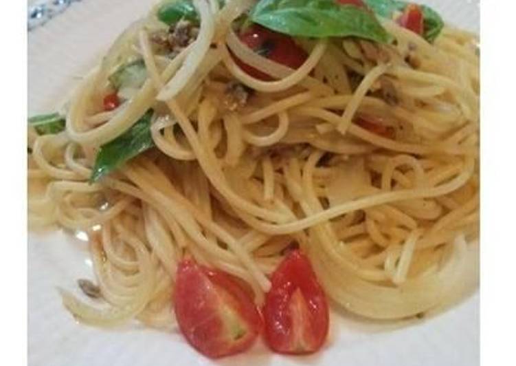 Recipe of Ultimate Tomoto Basil and Anchovy Pasta