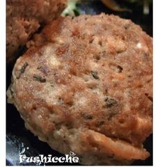 Tofu and Pork Burgers with Cheese A picture of Tofu and Pork Burgers with Cheese.
