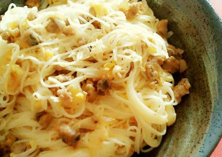 Somen Noodle Stir Fry with Mackerel and Miso