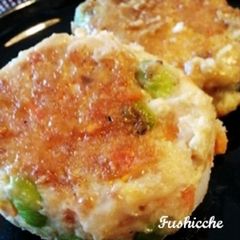 A picture of Tofu Burgers with Colourful Vegetables.