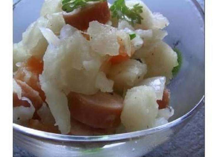 Easiest Way to Make Super Quick Homemade Potato and Frankfurter Sausage Salad