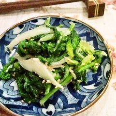 A picture of Nappa Cabbage and Mustard Green Ohitashi.