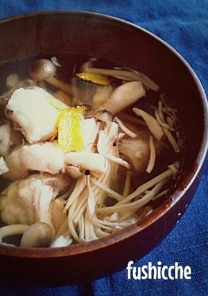 A picture of Tilefish Soup (Amadai Osuimono).