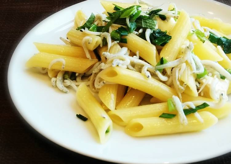 Easiest Way to Make Any-night-of-the-week Shirasu and Camembert Cheese Japanese-style Pasta