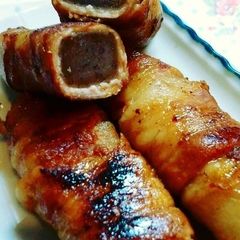 Pork and Konnyaku Rolls A picture of Pork and Konnyaku Rolls .