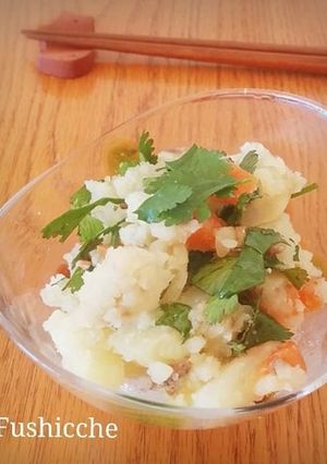A picture of Potato Salad with Coriander and Anchovy.