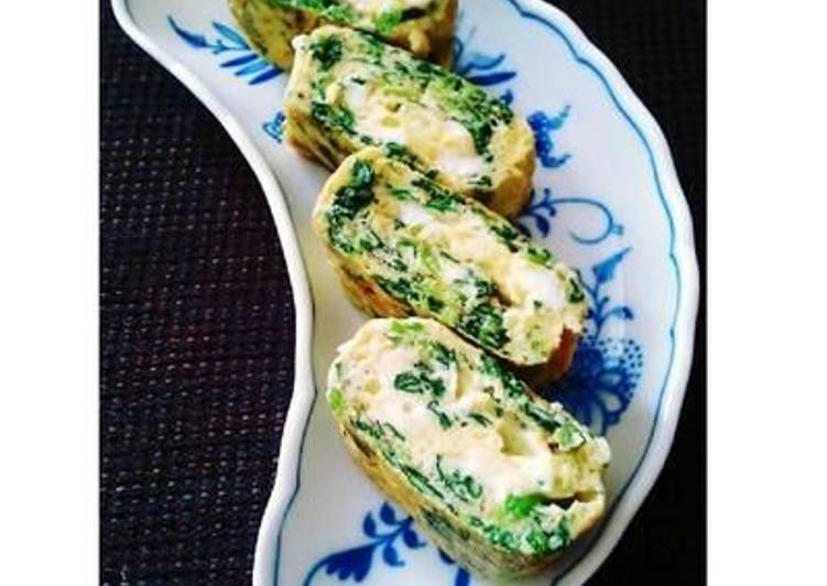 Recipe of Homemade Spinach and Cheese Rolled Omelette (Tamagoyaki)