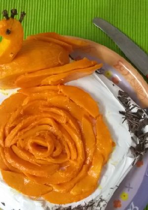A picture of Mango cake.