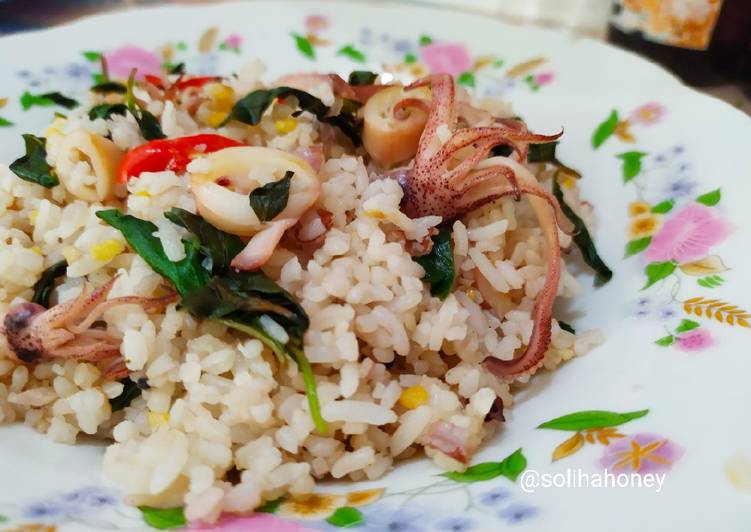 Resep Nasi Rempah Cumi #cleaneating oleh @solihahoney - Cookpad