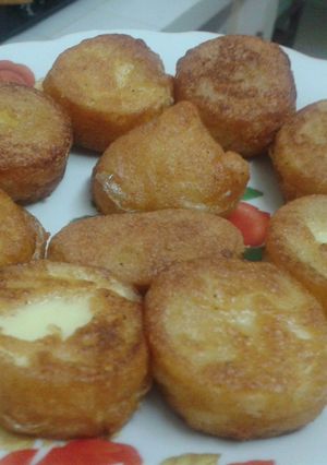 Hình của món Đậu hũ trứng chiên nhanh gọn.