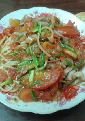 Hình của món Mì Ý sốt cà chua.