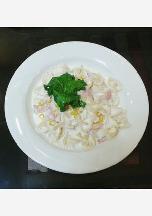 Hình của món Mỳ Ý sốt kem.