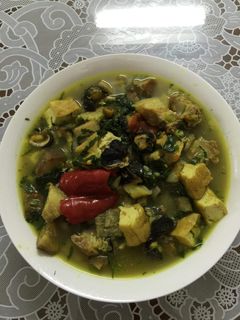 Hình của món Ốc nấu chuối đậu.