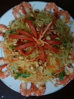 Hình của món Nộm đu đủ, nộm su hào.