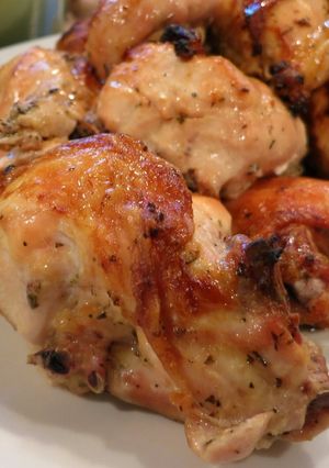 A picture of Simple, Easy, Delicious Lemon Garlic Roast Chicken.