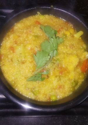 मिक्स वेज चटपटा दलिया (Mix veg chatpata daliya recipe in Hindi) रेसिपी मुख्य फोटो