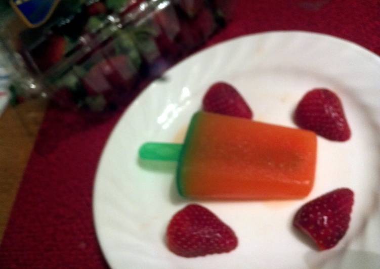 Recipe of Homemade Strawberry Kiwi Popsicles