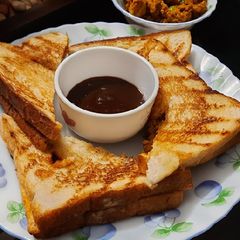 A picture of Soya cheese sandwich.