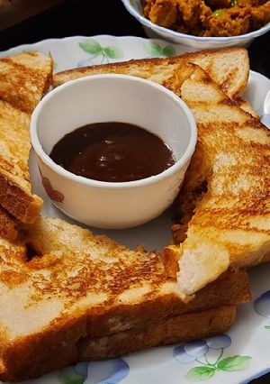 A picture of Soya cheese sandwich.