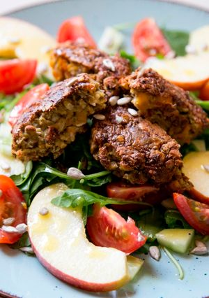 Lencsefasírt (gluténmentes, vegetáriánus, vegán, tojásmentes) recept fotója