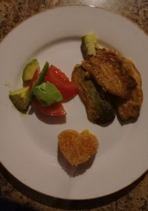 Una foto de Calabacitas capeadas