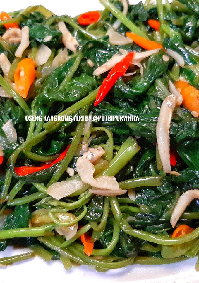 Foto resep Oseng Kangkung Teri