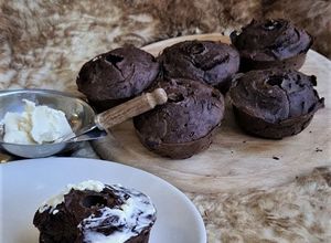 Una foto de Brownie proteico