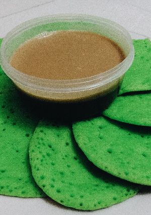 Foto resep Serabi pandan kuah Gula merah