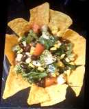 Mexican beans salad with nachos